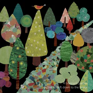 Pigments drift down to the brook